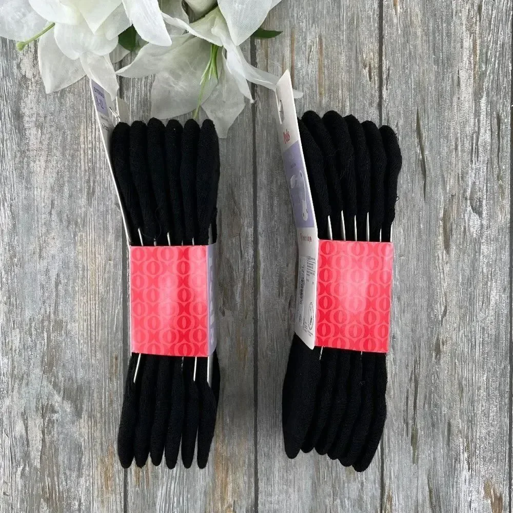 PEDS Low Cut Cushion Liner Socks Black 2, 6-Packs Size 8-12